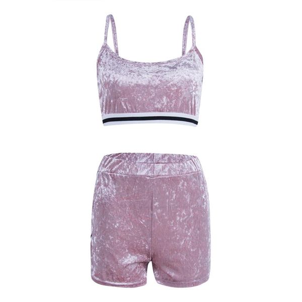 two piece dress women 2pcs girl velvet side strip pecies sets strap crop clubwear sportswear summer bodycon slim shorts, White
two piece dress women 2pcs girl velvet side strip pecies sets strap crop clubwear sportswear summer bodycon slim shorts, White