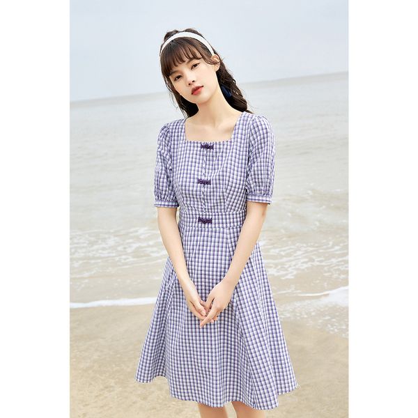 dress women's plaid collar cotton summer arrival retro button a-line half sleeve dress 85pn, Black;gray
dress women's plaid collar cotton summer arrival retro button a-line half sleeve dress 85pn, Black;gray
