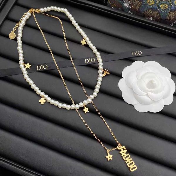 dijia 2021 new star bee double pearl necklace female d fashion simple letter pendant necklace, Silver
dijia 2021 new star bee double pearl necklace female d fashion simple letter pendant necklace, Silver