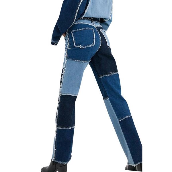 high waisted jeans women casual long trouses ladies patchwork fashion denim pants capris pocket streetwear 2021 women's &, Black;white
high waisted jeans women casual long trouses ladies patchwork fashion denim pants capris pocket streetwear 2021 women's &, Black;white