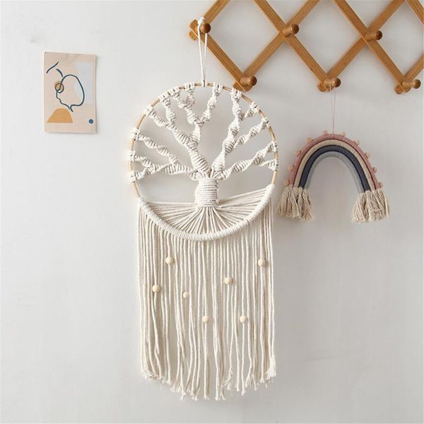 woven tapestry nordic bohemian natural cotton rope from the tree of life wall hanging decor home decoration decorative objects & figurines 
woven tapestry nordic bohemian natural cotton rope from the tree of life wall hanging decor home decoration decorative objects & figurines