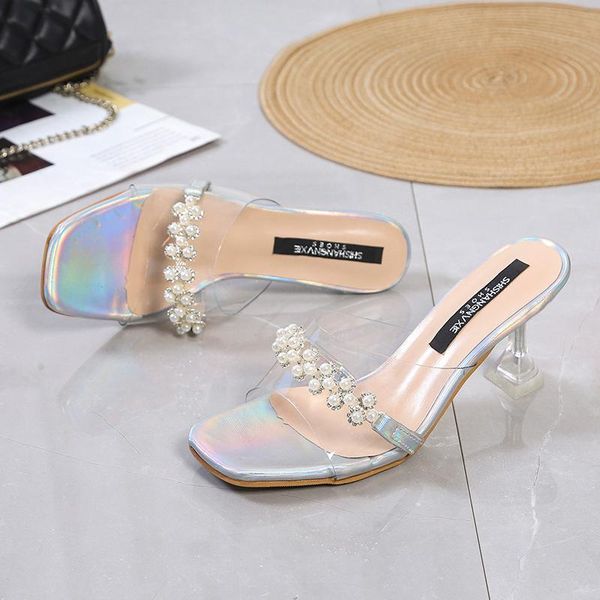 dress shoes 2021 crystal clear transparent slippers female high heels comfortable summer women woman fashion cool mules slides, Black
dress shoes 2021 crystal clear transparent slippers female high heels comfortable summer women woman fashion cool mules slides, Black