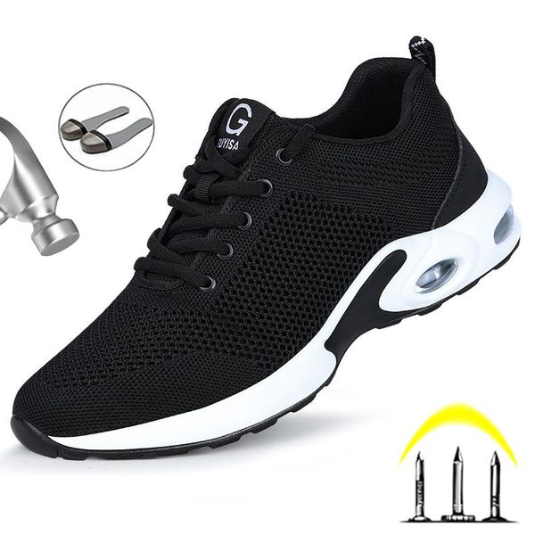 boots breathable men's safety shoes steel toe anti-smashing outdoor sneakers indestructible protective work, Black
boots breathable men's safety shoes steel toe anti-smashing outdoor sneakers indestructible protective work, Black