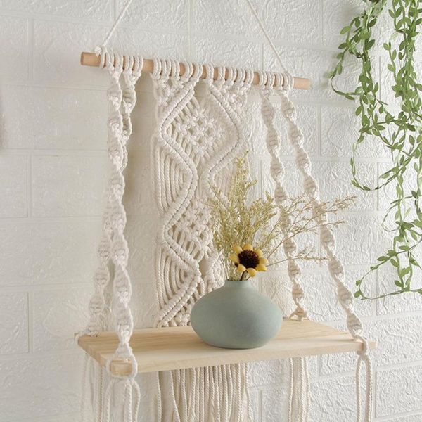 tapestries boho wall hanging shelf handmade cotton rope plant holder el and b&b children's room ornaments home decoration
tapestries boho wall hanging shelf handmade cotton rope plant holder el and b&b children's room ornaments home decoration