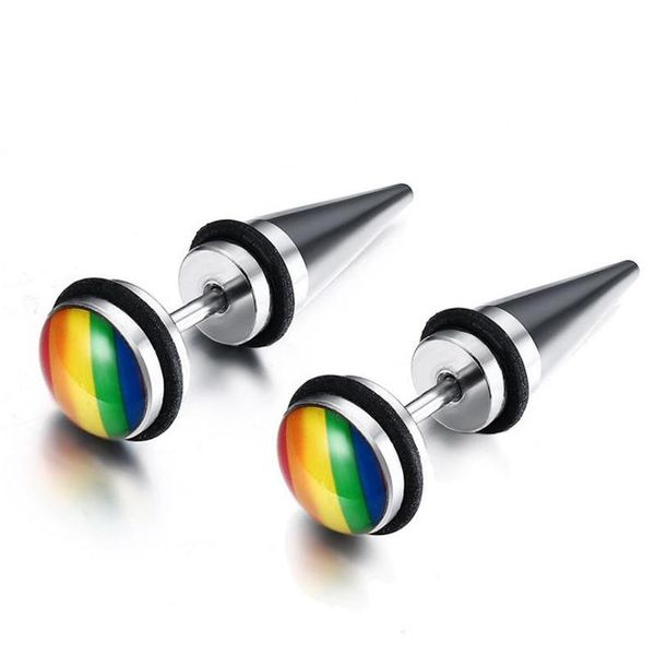 7.8mm titanium steel circular rainbow ear cone earrings for men&women colorful ornament friendship gift jewelry charm, Golden
7.8mm titanium steel circular rainbow ear cone earrings for men&women colorful ornament friendship gift jewelry charm, Golden