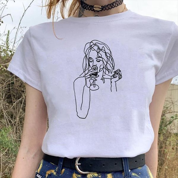 summer character simple line printing mens t shirt and womens tees solid color white women vintage chic drinking girls, White;black
summer character simple line printing mens t shirt and womens tees solid color white women vintage chic drinking girls, White;black