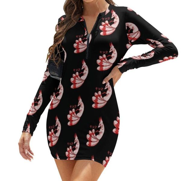 casual dresses kitsune dress long sleeve polyester ladies bodycon social colorful long-sleeve one-piece, Black;gray
casual dresses kitsune dress long sleeve polyester ladies bodycon social colorful long-sleeve one-piece, Black;gray