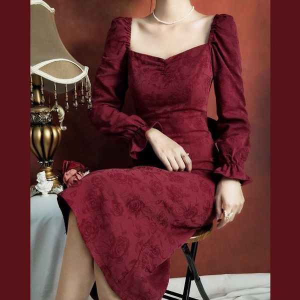 casual dresses luck a vintage autumn dress women long sleeve backless bodycon ruched off shoulder floral franch style vestidos, Black;gray
casual dresses luck a vintage autumn dress women long sleeve backless bodycon ruched off shoulder floral franch style vestidos, Black;gray
