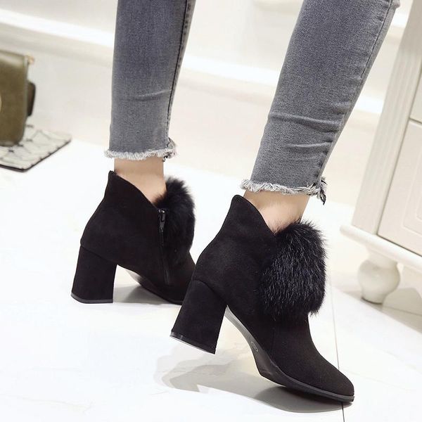 boots women ankle cold season keep warm cotton fabric short solid fashion rivet/faux fur shoes, Black
boots women ankle cold season keep warm cotton fabric short solid fashion rivet/faux fur shoes, Black