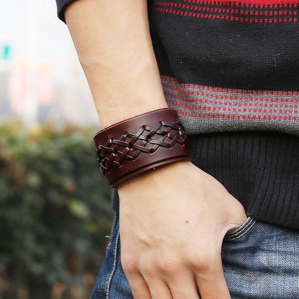 beaded, strands 2021 ornaments punk wide cowhide stable leather bracelet men jewelry retro bracelets for women, Black
beaded, strands 2021 ornaments punk wide cowhide stable leather bracelet men jewelry retro bracelets for women, Black