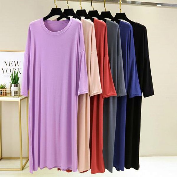 women's sleepwear big size nightgown women model o-neck 3/4 sleeve long multi colors loose wear female shirt tlz7, Black;red
women's sleepwear big size nightgown women model o-neck 3/4 sleeve long multi colors loose wear female shirt tlz7, Black;red