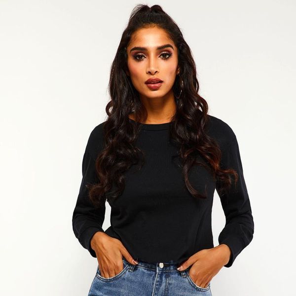 women's t-shirt women long sleeve goth solid black simple streetwear basic spring autumn fashion fitness thin casual sweatshirt, White
women's t-shirt women long sleeve goth solid black simple streetwear basic spring autumn fashion fitness thin casual sweatshirt, White