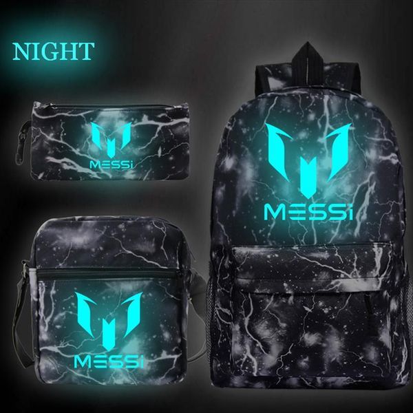 messi luminous prints mochilas escolar boys girls school bags travel backpack bolsa with crossbody bag pen
messi luminous prints mochilas escolar boys girls school bags travel backpack bolsa with crossbody bag pen