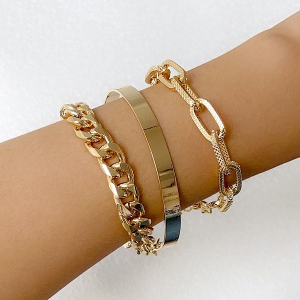 charm bracelets punk glossy engrave circle chain bracelet set women men gold metal miami thick twisted bangle party jewelry, Golden;silver
charm bracelets punk glossy engrave circle chain bracelet set women men gold metal miami thick twisted bangle party jewelry, Golden;silver