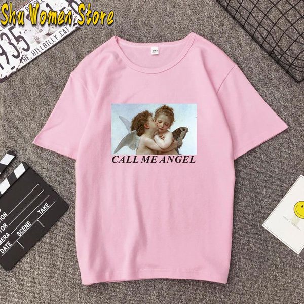 women's t-shirt angel 90s fashion t shirt women kawaii print short sleeved o-neck vintage vogue ullzang tshirt harajuku tees female, White
women's t-shirt angel 90s fashion t shirt women kawaii print short sleeved o-neck vintage vogue ullzang tshirt harajuku tees female, White