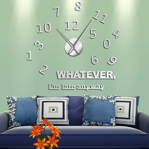 wall clocks whatever i'm late anyway inspirational quote art large numbers diy clock living room watch procrastinators gifts
wall clocks whatever i'm late anyway inspirational quote art large numbers diy clock living room watch procrastinators gifts