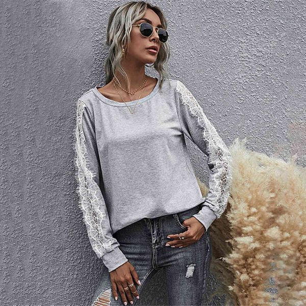 t shirts patchwork lace hollow out t shirt women 2021 spring clothes long sleeve o neck ladies casual solid color and pullovers u1z6, White
t shirts patchwork lace hollow out t shirt women 2021 spring clothes long sleeve o neck ladies casual solid color and pullovers u1z6, White