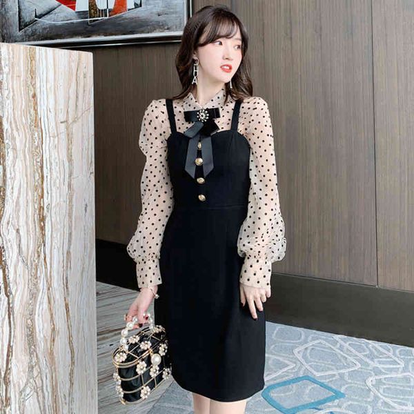 skirt arrival mode fresh thick spring women's perspective dot shirt girdle mini dress elegant sets, Black
skirt arrival mode fresh thick spring women's perspective dot shirt girdle mini dress elegant sets, Black