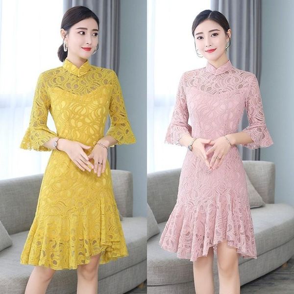 ethnic clothing lace short cheongsam, oversized, slim, modern, suitable for daily banquets, trendy in spring and summer 2021, Red
ethnic clothing lace short cheongsam, oversized, slim, modern, suitable for daily banquets, trendy in spring and summer 2021, Red