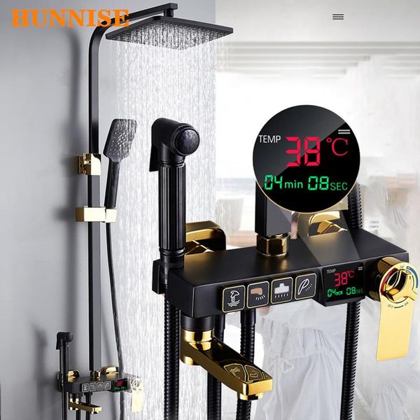 thermostatic shower set hunnise black gold bathroom bathtub mixer faucet quality brass rainfall digital system sets
thermostatic shower set hunnise black gold bathroom bathtub mixer faucet quality brass rainfall digital system sets