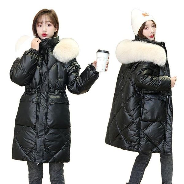 women's down & parkas 2021 winter long jacket women bright color waterproof female coat hooded parka loose outwear x-long, Black
women's down & parkas 2021 winter long jacket women bright color waterproof female coat hooded parka loose outwear x-long, Black