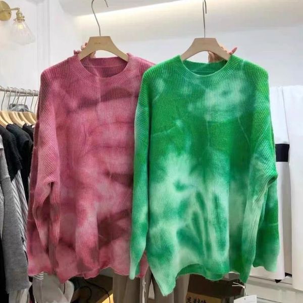 women's sweaters korean fashion tie dye pullover long sleeve pull femme women knitted sweater woman winter clothes, White;black
women's sweaters korean fashion tie dye pullover long sleeve pull femme women knitted sweater woman winter clothes, White;black