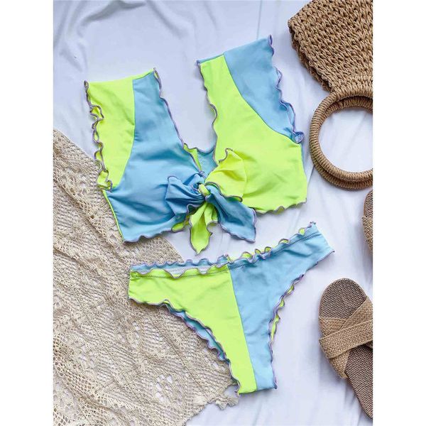 splicing ruffled knotted bikini female swimsuit women swimwear two-pieces bikini set bather bathing suit swim lady k2559
splicing ruffled knotted bikini female swimsuit women swimwear two-pieces bikini set bather bathing suit swim lady k2559