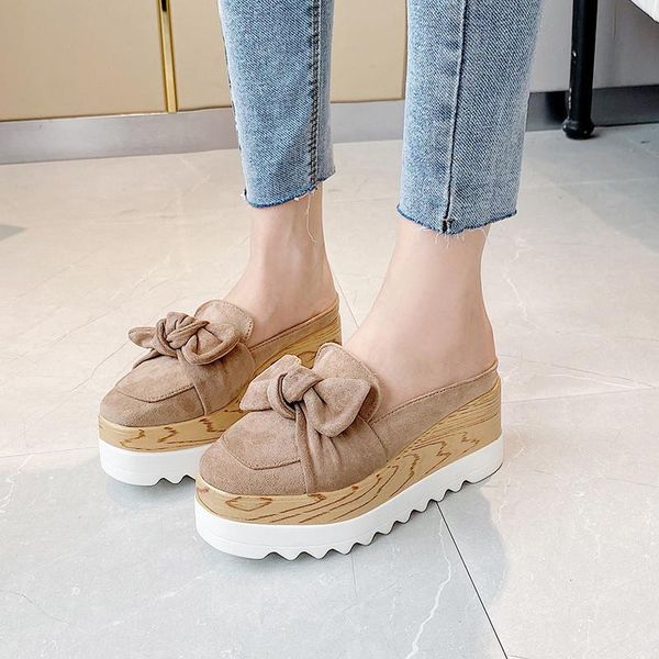 baotou half slippers women's 2021 summer korean version of the retro square toe bowknot sponge cake with wedges mules, Black
baotou half slippers women's 2021 summer korean version of the retro square toe bowknot sponge cake with wedges mules, Black