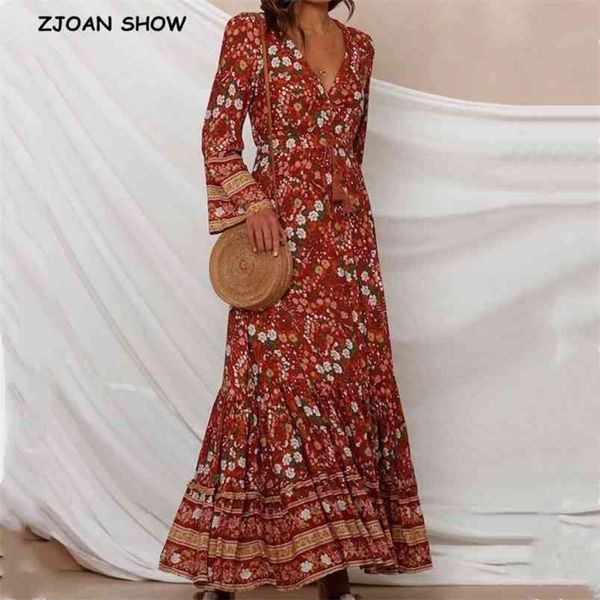 bohemia buttons v neck floral print boho long sleeve dress gypsy woman adjustable lacing up waist maxi dresses holiday 210429, Black;gray
bohemia buttons v neck floral print boho long sleeve dress gypsy woman adjustable lacing up waist maxi dresses holiday 210429, Black;gray