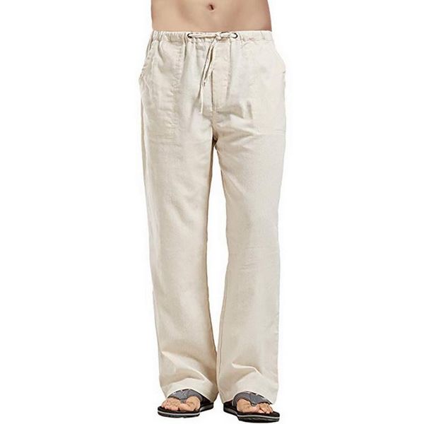 men's pants men loose casual long hombre solid full length trousers cotton linen cargo autumn drawstring pockets sweatpants, Black
men's pants men loose casual long hombre solid full length trousers cotton linen cargo autumn drawstring pockets sweatpants, Black