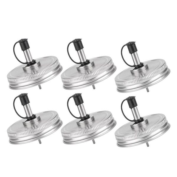 kitchen storage & organization 6pcs stainless steel 70mm regular mouth mason jar pour spout lids with plastic caps for olive oil cocktail di
kitchen storage & organization 6pcs stainless steel 70mm regular mouth mason jar pour spout lids with plastic caps for olive oil cocktail di