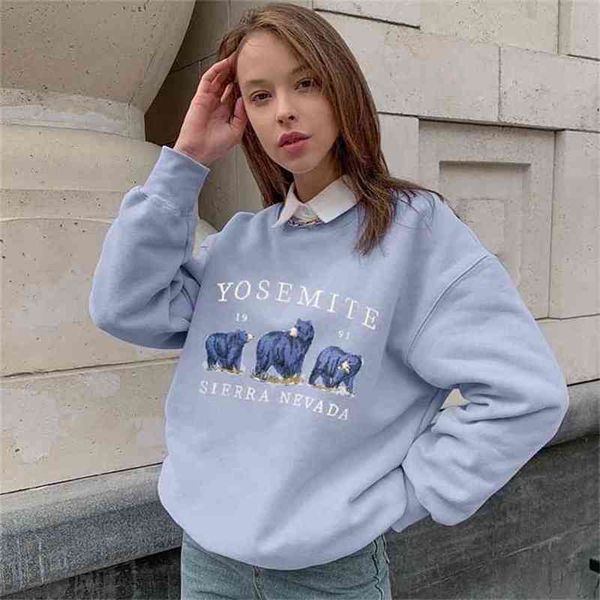 women drop shoulder embroidery bears front oversized sweatshirt autumn arrivals o neck 100% cotton pullover 210512, Black
women drop shoulder embroidery bears front oversized sweatshirt autumn arrivals o neck 100% cotton pullover 210512, Black