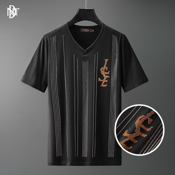 t shirt tuishang men's clothing - 2021 summer european style round neck pure cotton personality line drill letter short sleeve for, White;black
t shirt tuishang men's clothing - 2021 summer european style round neck pure cotton personality line drill letter short sleeve for, White;black
