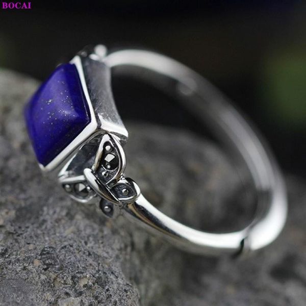 cluster rings 100% real s925 stelring silver simple handmade lapis lazuli adjustable women ring pure argentum hand jewelry, Golden;silver
cluster rings 100% real s925 stelring silver simple handmade lapis lazuli adjustable women ring pure argentum hand jewelry, Golden;silver