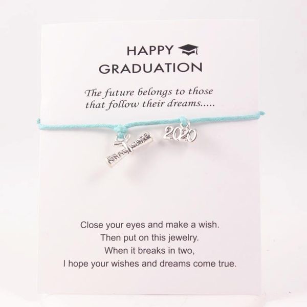green leather rope bracelets 2021 certificate diploma dangle charms adjustable wish card for student graduation gift link, chain, Black
green leather rope bracelets 2021 certificate diploma dangle charms adjustable wish card for student graduation gift link, chain, Black