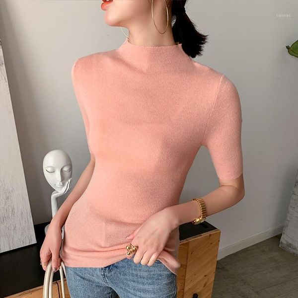 women's sweaters cashmere sweater ladies short-sleeved wool knitted high-neck casual slim short half-sleeved five-point sleeves, White;black
women's sweaters cashmere sweater ladies short-sleeved wool knitted high-neck casual slim short half-sleeved five-point sleeves, White;black