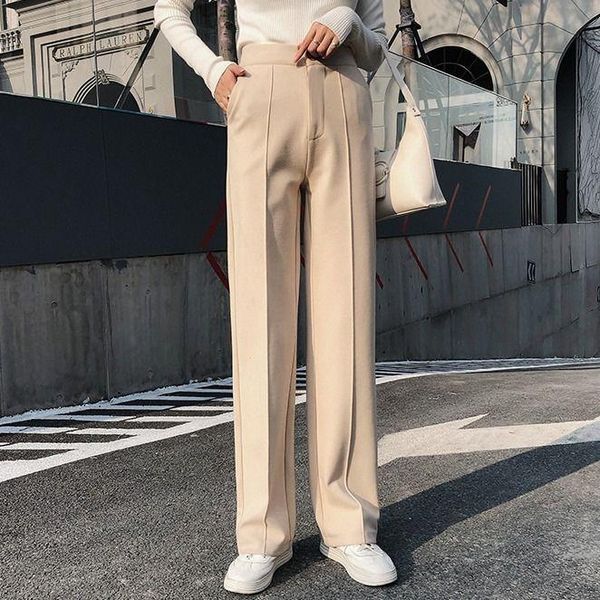 women winter warm casual lady straight pants high waist plus size s~3xl wide leg woman trousers women's & capris, Black;white
women winter warm casual lady straight pants high waist plus size s~3xl wide leg woman trousers women's & capris, Black;white