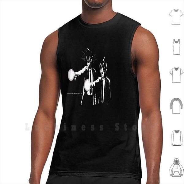gokou and pulp fiction style tank vest sleeveless fanart dbz junior, White;black
gokou and pulp fiction style tank vest sleeveless fanart dbz junior, White;black