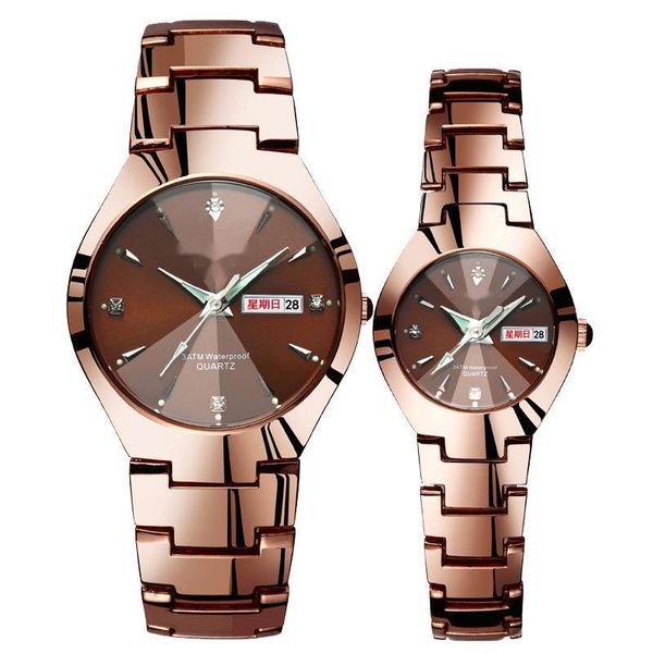 wristwatches high grade fashion tungsten steel color non mechanical couple quartz watch men's and women's waterproof luminous band, Slivery;brown
wristwatches high grade fashion tungsten steel color non mechanical couple quartz watch men's and women's waterproof luminous band, Slivery;brown
