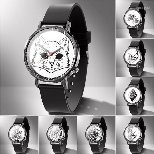 wristwatches obawa fashion casual creative black and white cat watch male female quartz wrist birthday gifts, Slivery;brown
wristwatches obawa fashion casual creative black and white cat watch male female quartz wrist birthday gifts, Slivery;brown