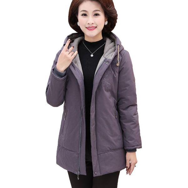 women's trench coats middle-aged women winter plus velvet warm down cotton clothing large size coat hooded medium and long section, Tan;black
women's trench coats middle-aged women winter plus velvet warm down cotton clothing large size coat hooded medium and long section, Tan;black