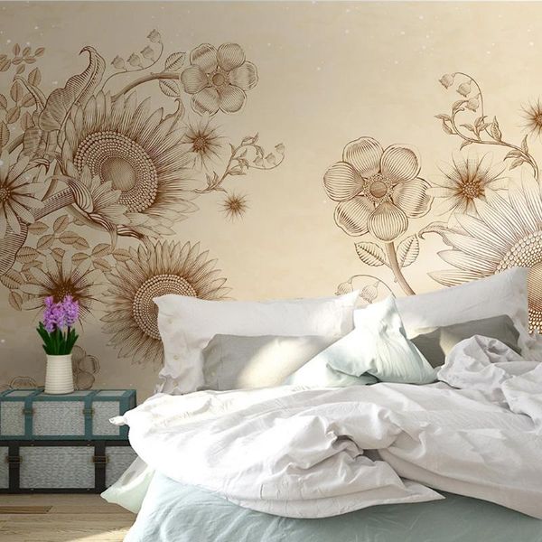 wallpapers retro sunflower wallpaper custom 3d flower plant wall covering mural kids bedroom living room studio sofa background
wallpapers retro sunflower wallpaper custom 3d flower plant wall covering mural kids bedroom living room studio sofa background