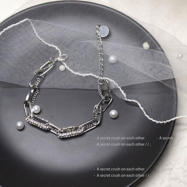 link, chain rhinestone double layered bracelet light luxury niche design exquisite trendy atmospheric personalized jewelry wholesale, Black
link, chain rhinestone double layered bracelet light luxury niche design exquisite trendy atmospheric personalized jewelry wholesale, Black