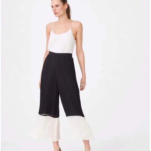 women's jumpsuits & rompers black and white wide-leg pleated chiffon satin trousers casual pants 2021 summer, Black;white
women's jumpsuits & rompers black and white wide-leg pleated chiffon satin trousers casual pants 2021 summer, Black;white
