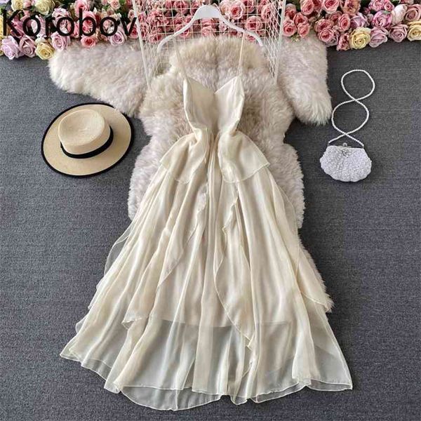 korobov new chic robe femme solid color summer dress women slim waist a line spaghetti strap dresses ruffle vestidos mujer 210430, Black;gray
korobov new chic robe femme solid color summer dress women slim waist a line spaghetti strap dresses ruffle vestidos mujer 210430, Black;gray