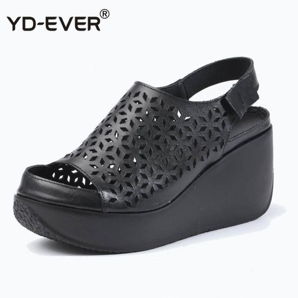 dress shoes genuine leather sandals women summer retro hollow out 7cm high heels wedge set foot 2021, Black
dress shoes genuine leather sandals women summer retro hollow out 7cm high heels wedge set foot 2021, Black