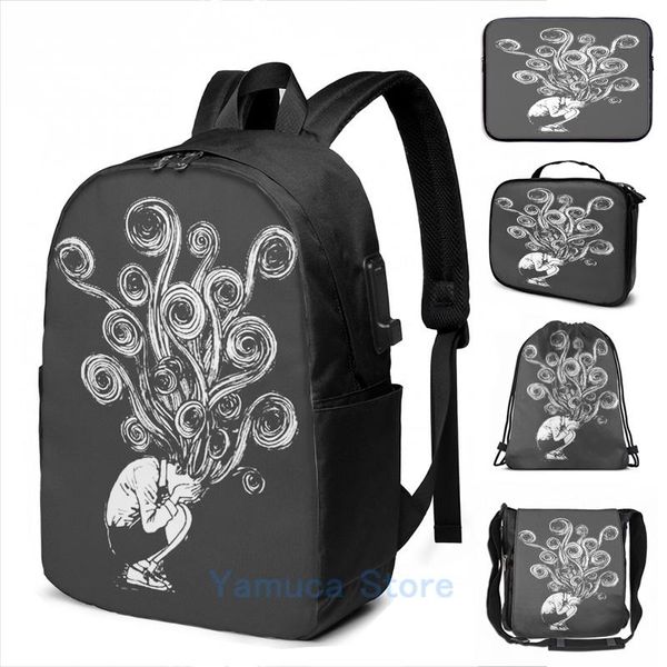 backpack funny graphic print junji ito kiries hair black usb charge men school bags women bag travel laptop
backpack funny graphic print junji ito kiries hair black usb charge men school bags women bag travel laptop