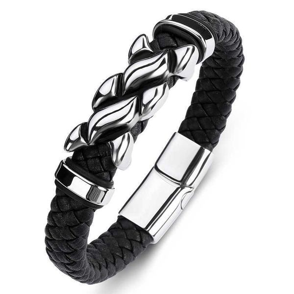 special design stainless steel punk winding rule graphic fashion genuine leather bracelet bangle for men q0719, Black
special design stainless steel punk winding rule graphic fashion genuine leather bracelet bangle for men q0719, Black