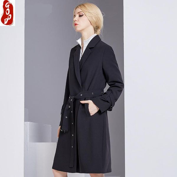 est fashion coat female spring-autumn long blends jackets women outwear casual coats lady elegant overcoat lpl536 women's wool &, Black
est fashion coat female spring-autumn long blends jackets women outwear casual coats lady elegant overcoat lpl536 women's wool &, Black