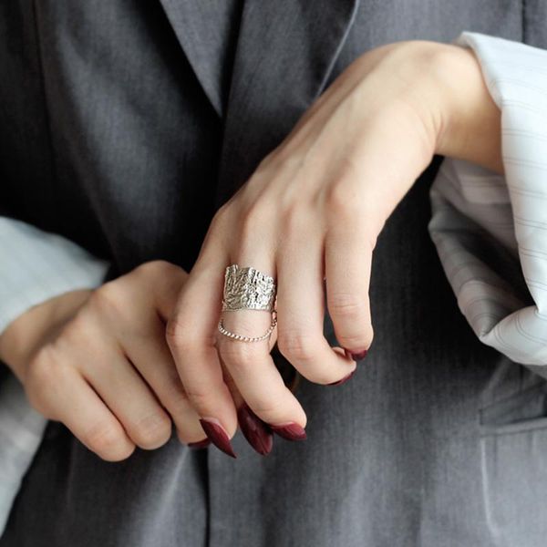 cluster rings retro silver multi-layer geometric punk hip-hop beads chain open ring color finger for women men jewelry gifts, Golden;silver
cluster rings retro silver multi-layer geometric punk hip-hop beads chain open ring color finger for women men jewelry gifts, Golden;silver